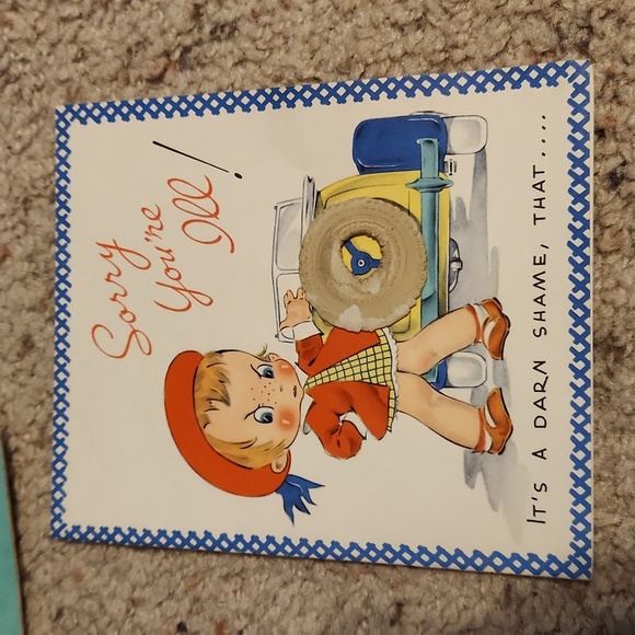 Lot of 7 Vintage Get Well Greeting Cards Rust Craft 30's & 40's - Picture 7 of 14